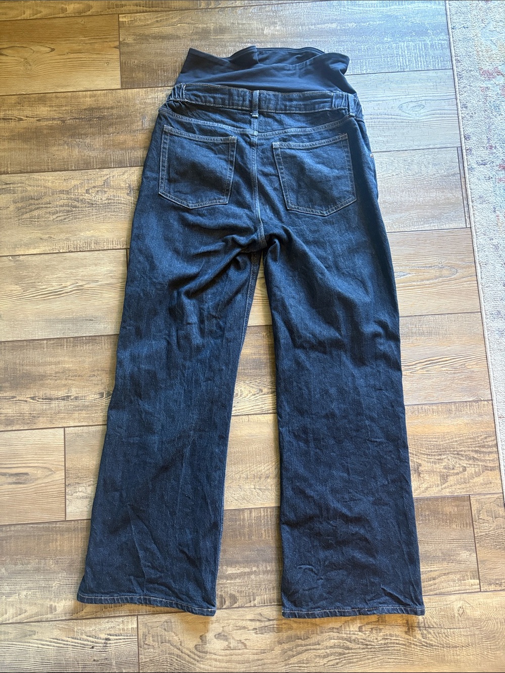 H&M Mama Maternity Jeans - Dark Wash with Navy Panel Medium - Picture 3 of 3